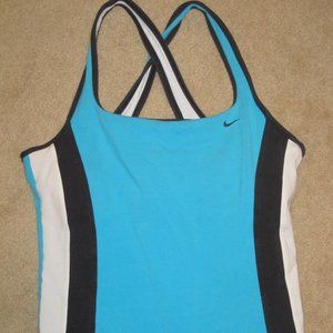 Nike X Back Workout Top Shelf Bra Size Large EUC
